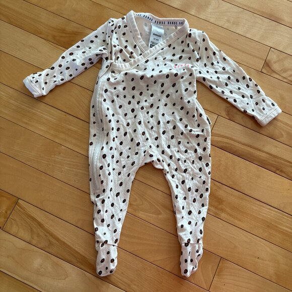 Bonds Baby Sleeper Pajamas Footie PJs Leopard Size 0000 Newborn Bamboo Viscose - Picture 2 of 11